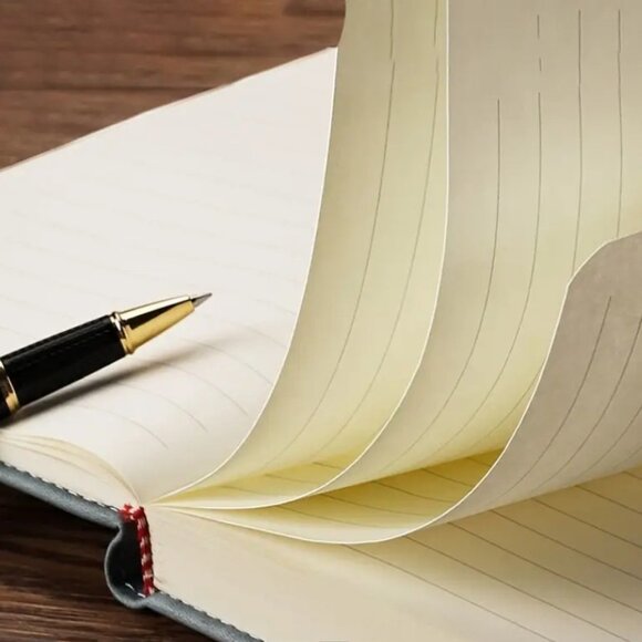 A5 Vintage Leather Style Notebook Personalized Journal Soft Cover Work Meetings - Picture 5 of 9